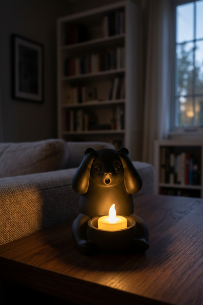 Decorative Tealight Candle Gift Bear Panda Design And