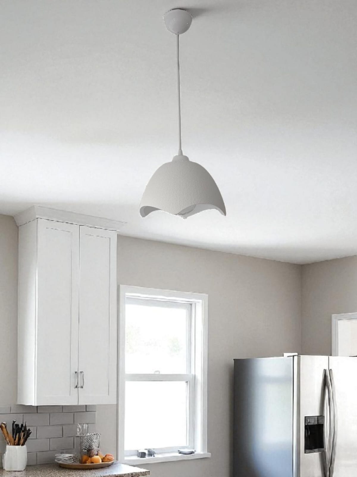 Concrete Look Hat Pendant Chandelier - Modern Hat-Shaped Design & Stylish Interior Lighting