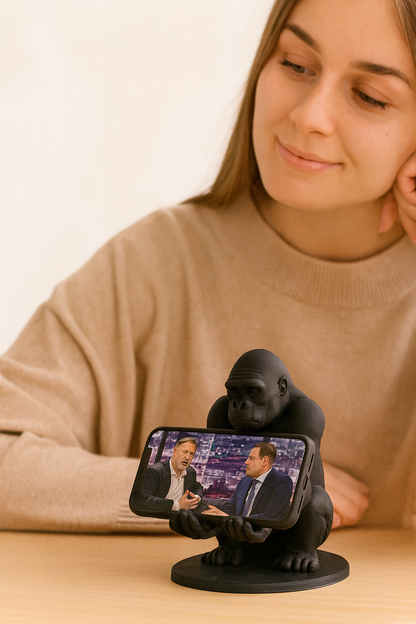 3D Black Gorilla Figured Decorative Phone, Tablet Stand,