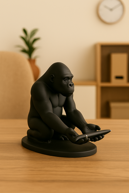 3D Black Gorilla Figured Decorative Phone, Tablet Stand,