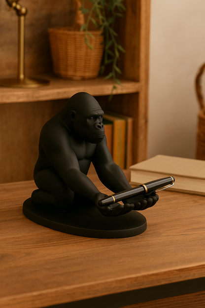 3D Black Gorilla Figured Decorative Phone, Tablet Stand,