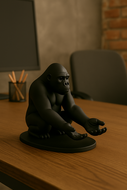 3D Black Gorilla Figured Decorative Phone, Tablet Stand,