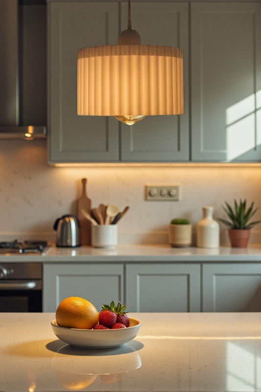 Luxury White Modern Decorative Pendant Chandelier – Elegant 3D Lighting for Living Room & Kitchen (Includes Free Bulb)