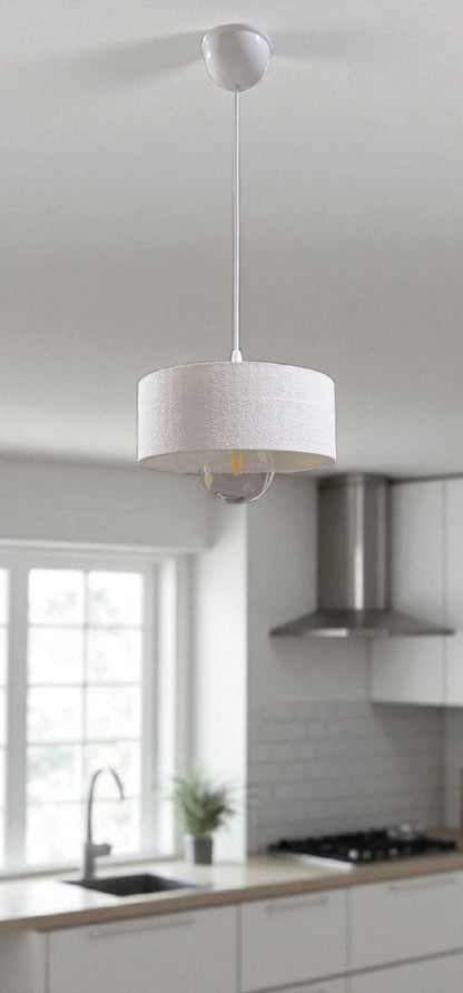 Modern Oval Luxury Concrete Look Chandelier - Vegan, Dust-Free Pendant Light for Living Room, Kitchen & Sitting Room