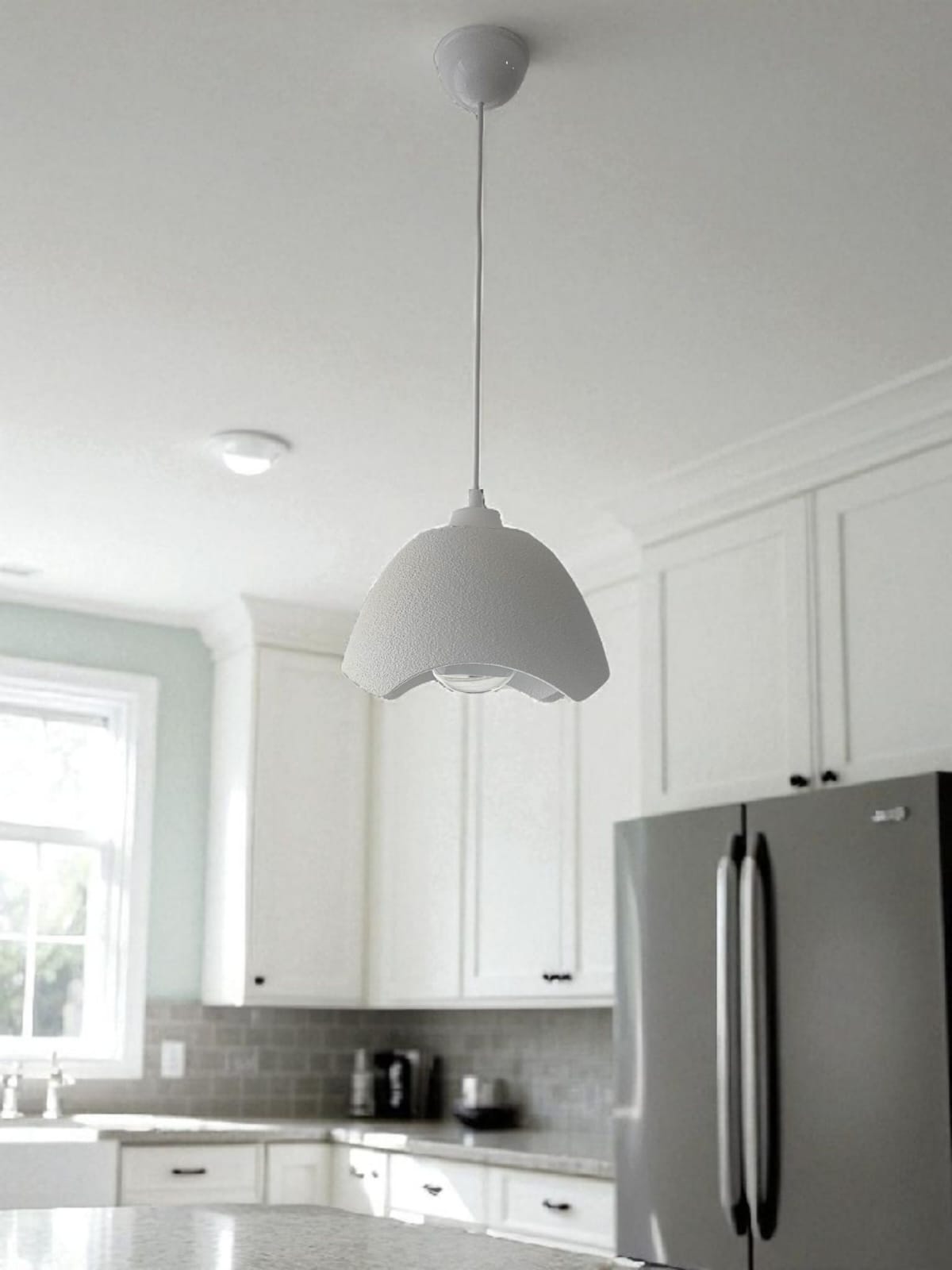 Concrete Look Hat Pendant Chandelier - Modern Hat-Shaped Design & Stylish Interior Lighting