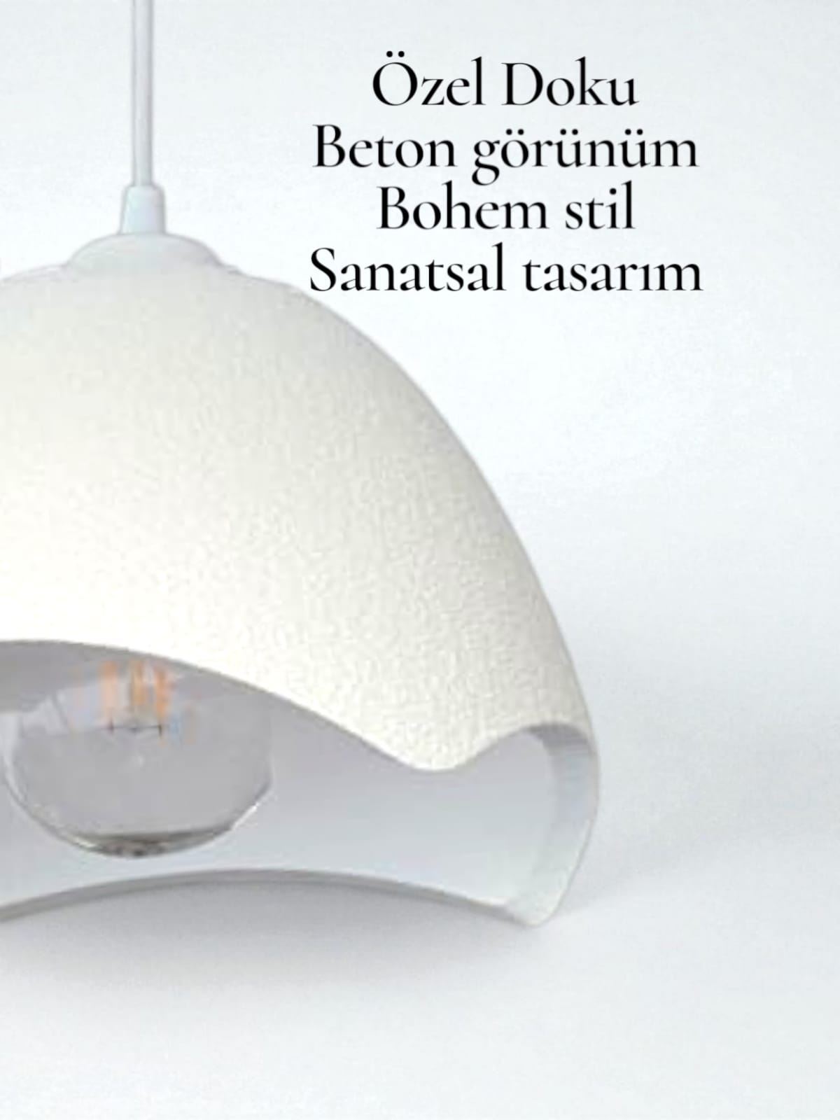 Concrete Look Hat Pendant Chandelier - Modern Hat-Shaped Design & Stylish Interior Lighting