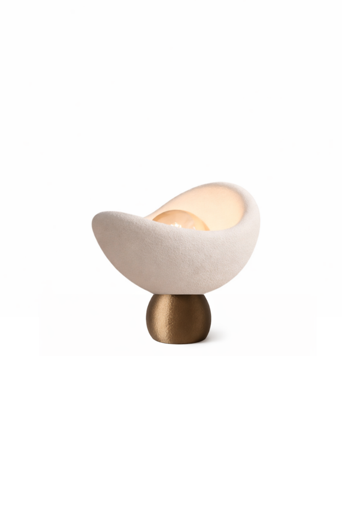 Luna Design Table Lamp White Bronze Detailed Lampshade, Soft Amber Light, Includes Gift Rustic Bulb 20 x 37 cm White