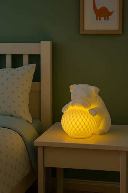 Bulldog Design 3D Decorative Table Lamp, Aesthetic Q