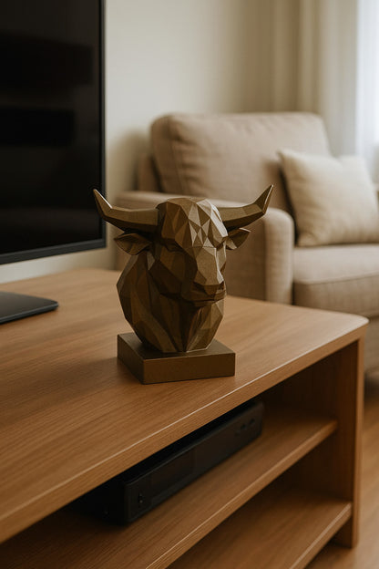 Decorative Bust Bull Statue Special Design 3d Gift 12