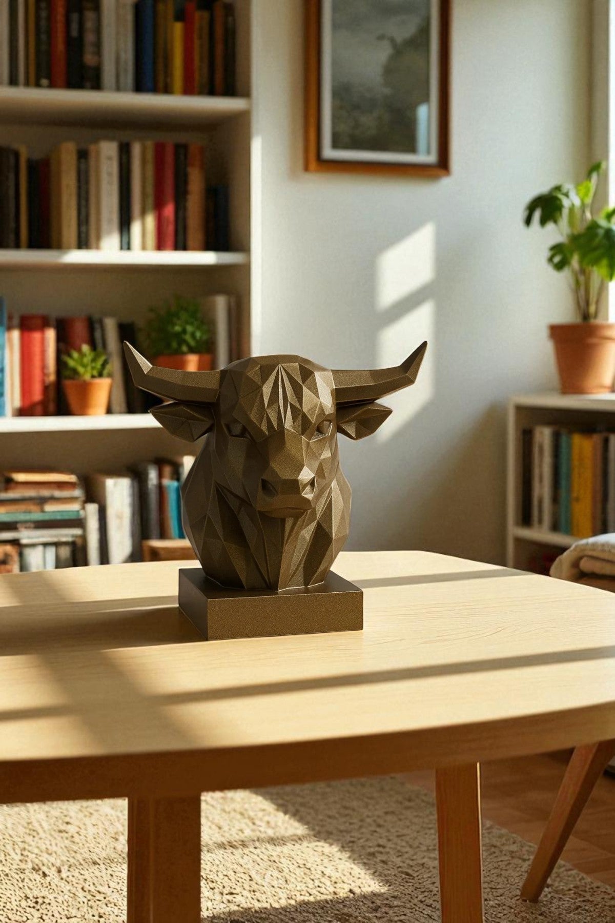 Decorative Bust Bull Statue Special Design 3d Gift 12