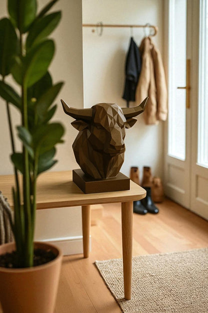 Decorative Bust Bull Statue Special Design 3d Gift 12