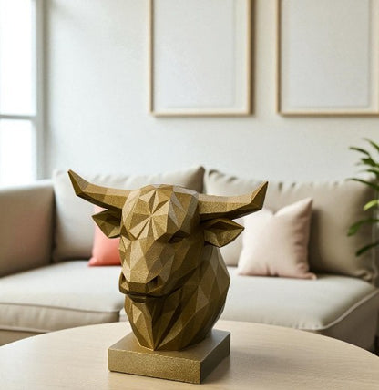 Decorative Bust Bull Statue Special Design 3d Gift 12