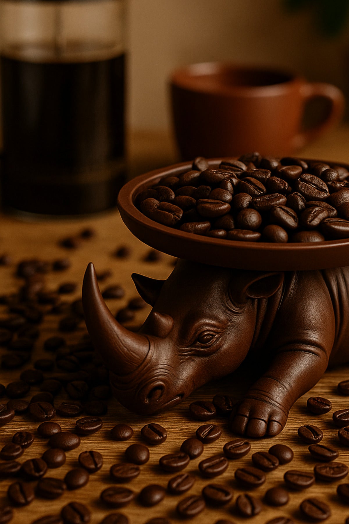 Decorative Rhino Server Multi-Purpose Practical Home Go