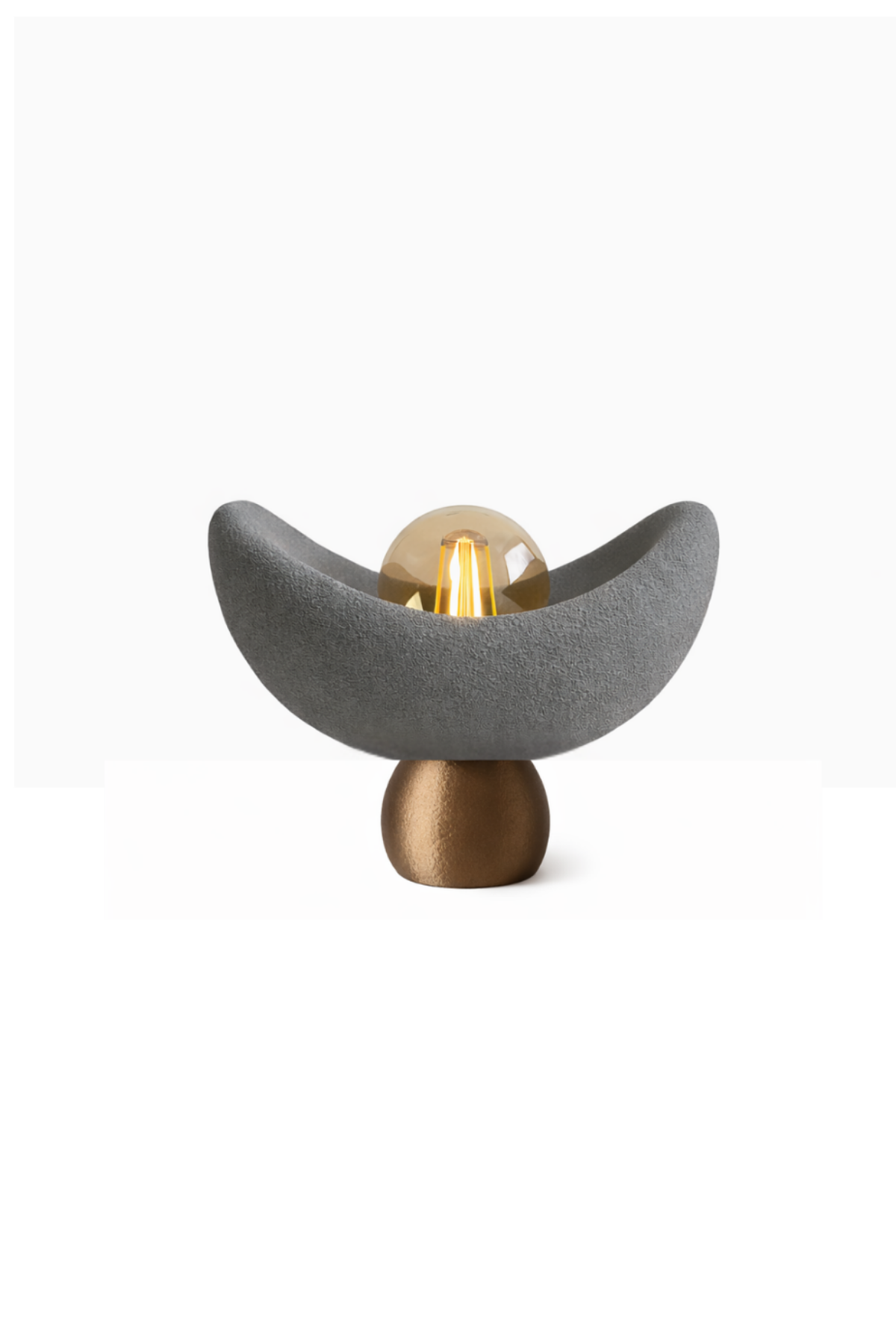 Luna Design Table Lamp Gray Bronze Detailed Lampshade, Soft Amber Light, Includes Gift Rustic Bulb 20 x 37 cm Gray