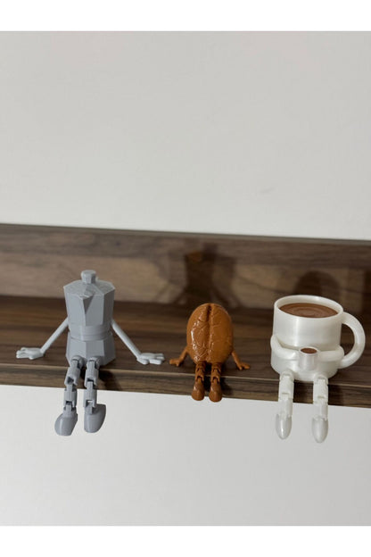 Coffee Corner Cute Trinket Set of 3, Coffee Bean, Co