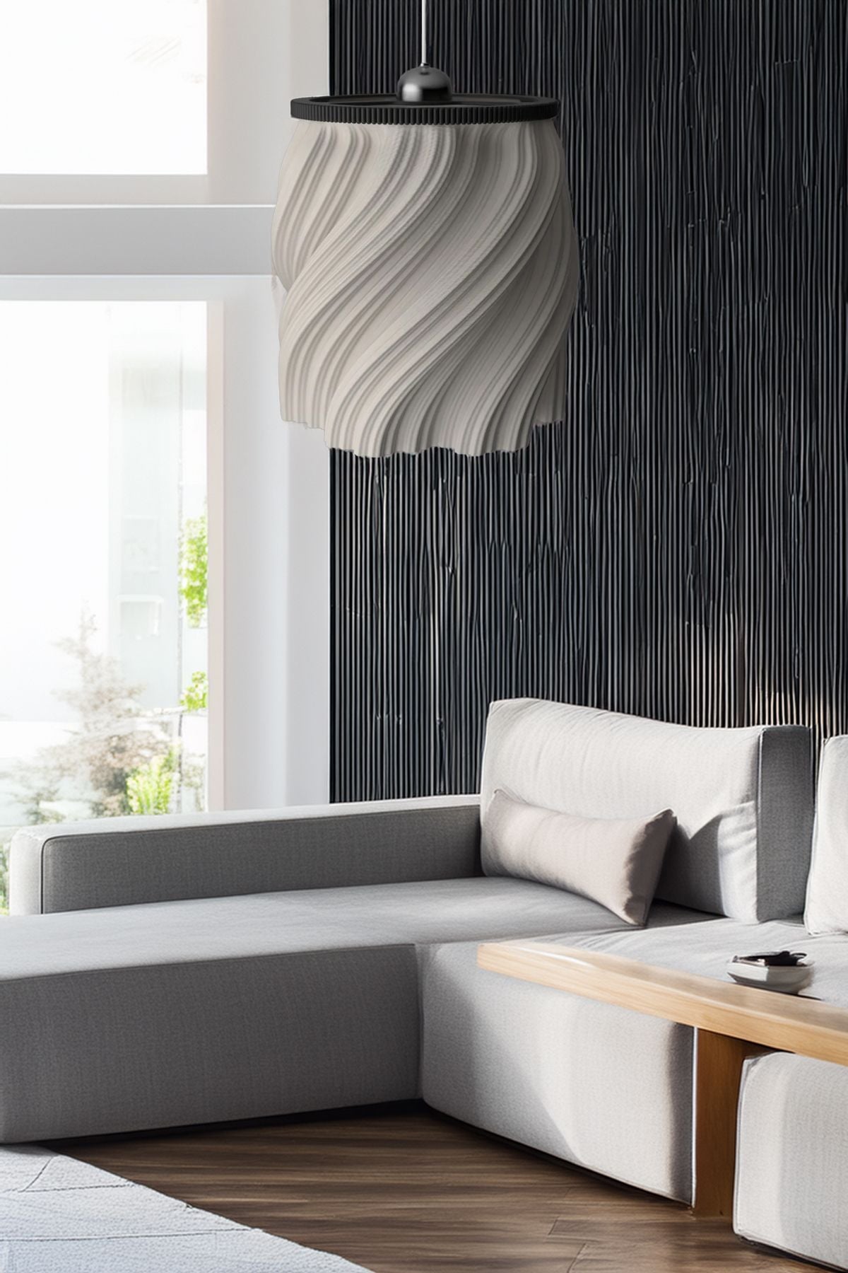 Modern Pendant Single Chandelier Cream Series (23x27 cm)