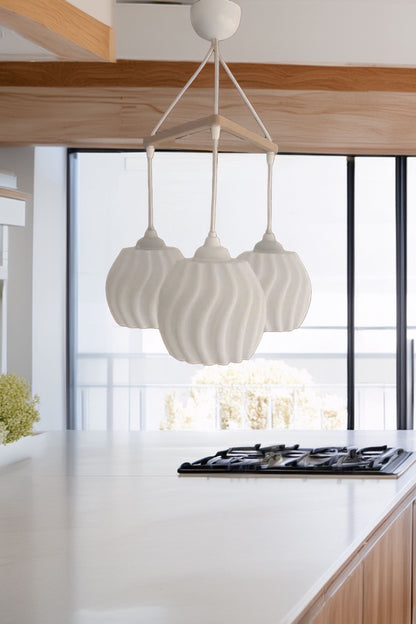 Modern Pendant Triple Boho Chandelier (23x27 cm) Bubble Series