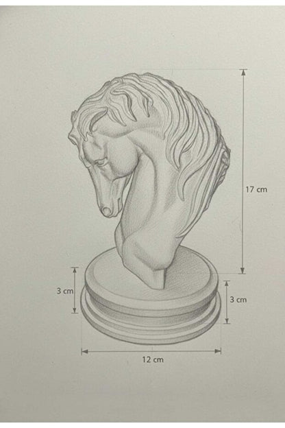 3D Marble Patterned Horse Statue, Marble Patterned Decora