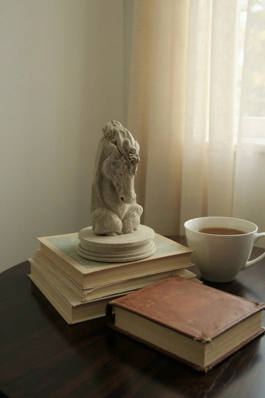 3D Marble Patterned Horse Statue, Marble Patterned Decora